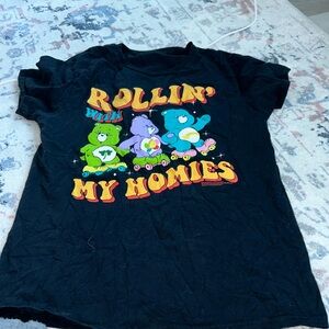 Carebear T-shirt.  Size small tag is missing but put measurements in pictures